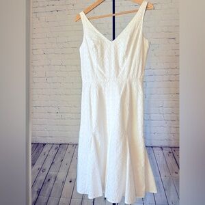 White House Black Market Ivory Midi Dress